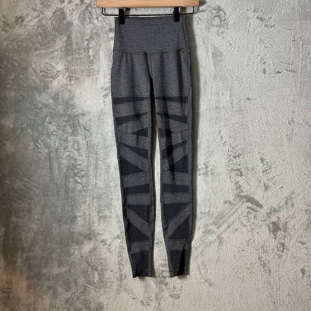 Lululemon Wunder Under Pant Hi-Rise Tech Mesh Gray Size 2‎